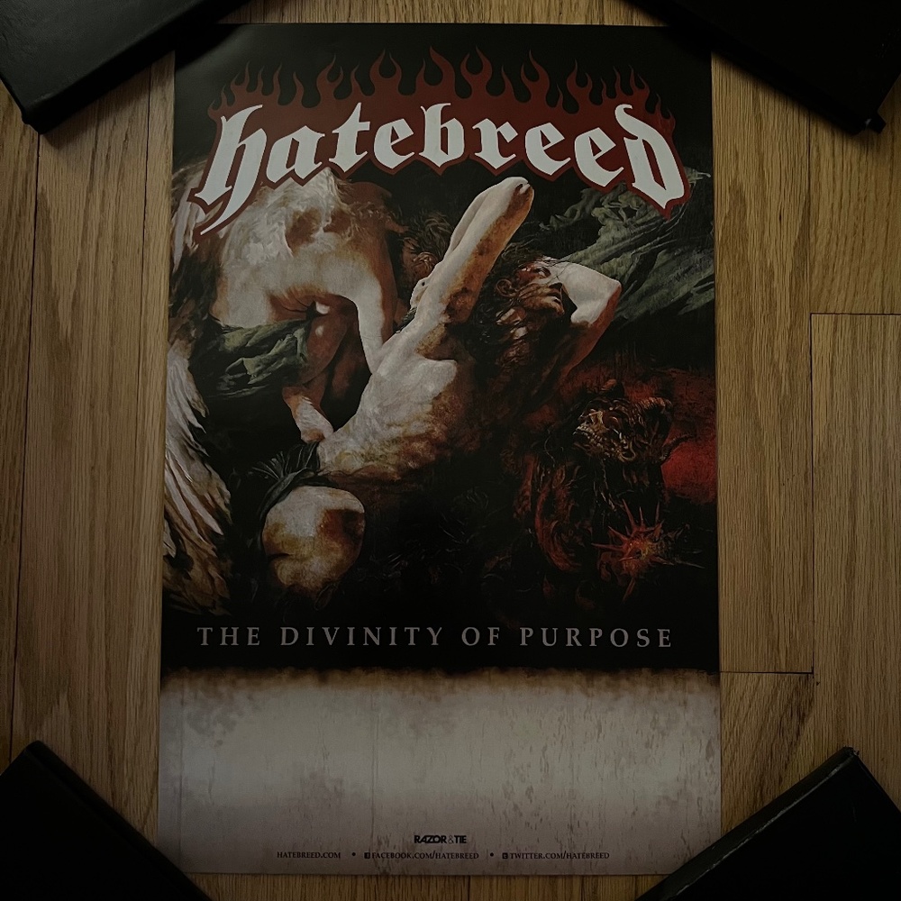 HATEBREED 11x17 "The Divinity Of Purpose" 2013 Promo Poster metalcore hardcore
